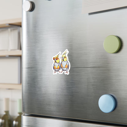 Cockatiel Beach Vinyl Decals – Water, Scratch, and UV-Resistant Kiss-Cut Stickers