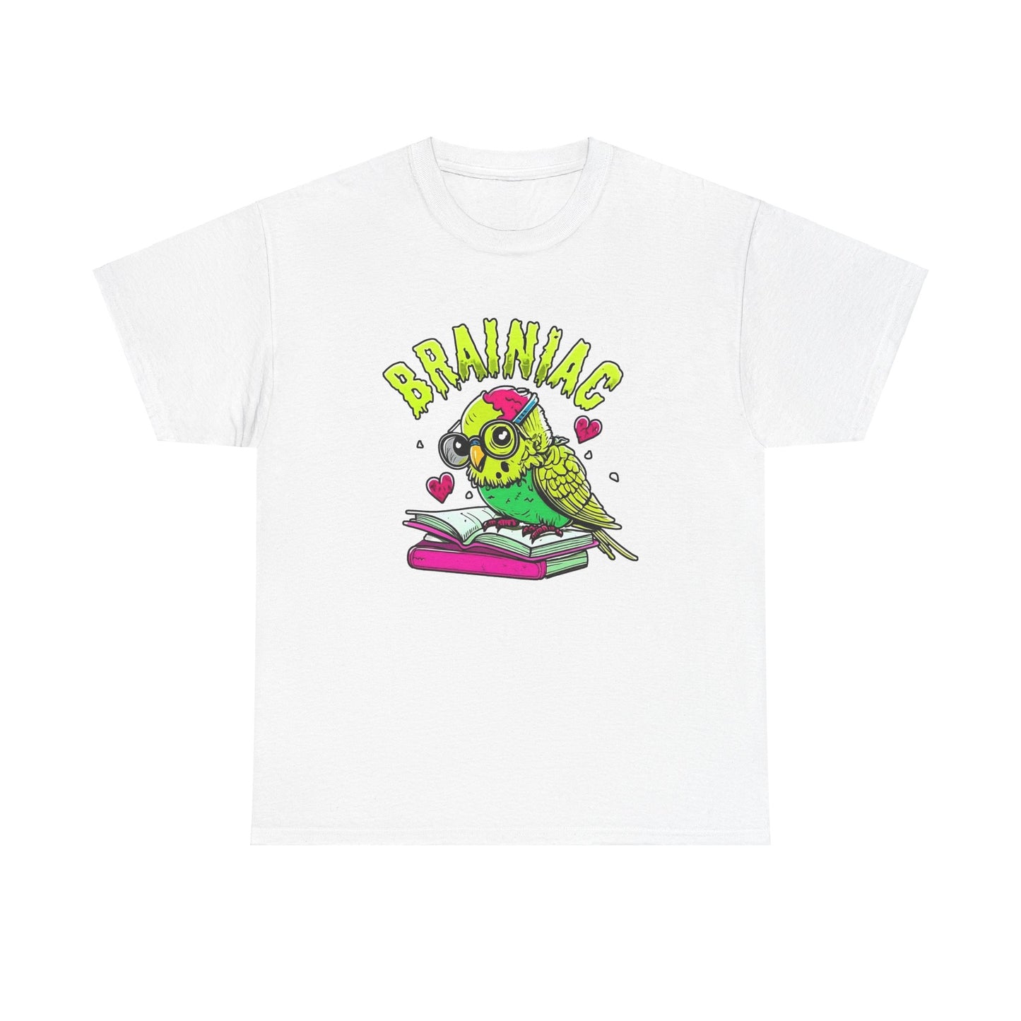 Brainiac Zombie Budgie Unisex Heavy Cotton Tee | Geeky Halloween Apparel