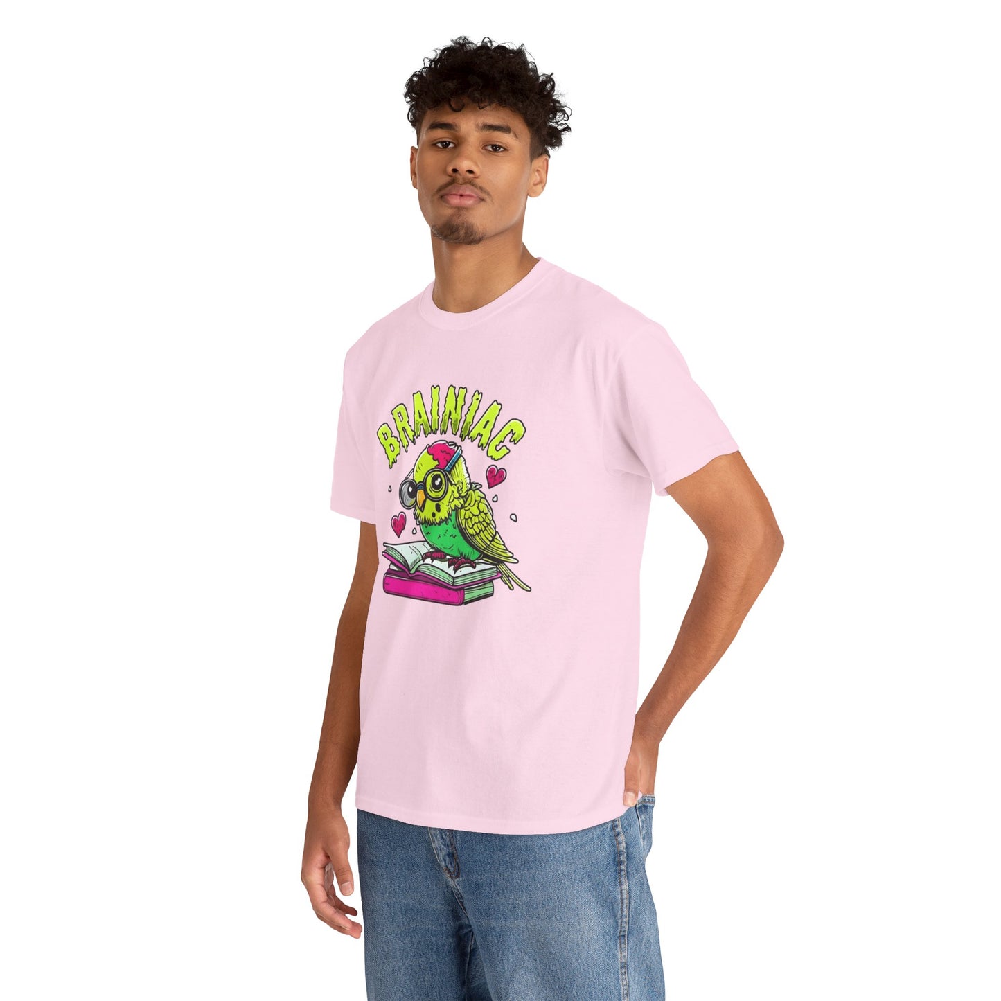 Brainiac Zombie Budgie Unisex Heavy Cotton Tee | Geeky Halloween Apparel