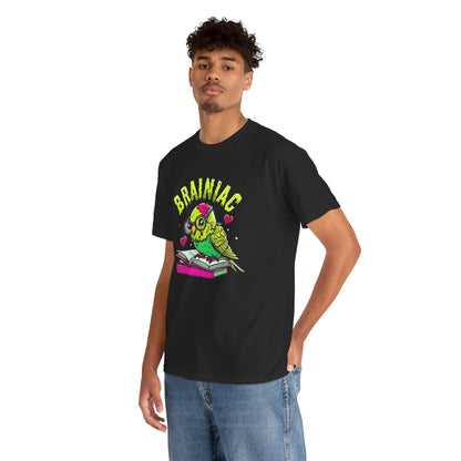 Brainiac Zombie Budgie Unisex Heavy Cotton Tee | Geeky Halloween Apparel