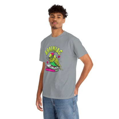 Brainiac Zombie Budgie Unisex Heavy Cotton Tee | Geeky Halloween Apparel