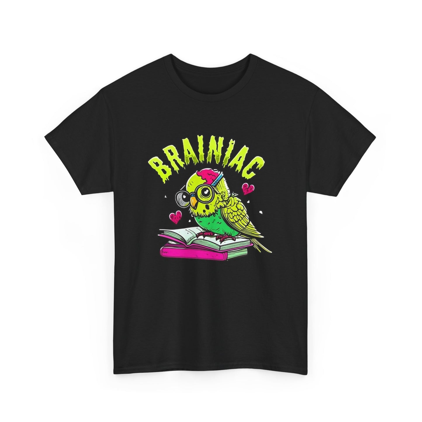 Brainiac Zombie Budgie Unisex Heavy Cotton Tee | Geeky Halloween Apparel