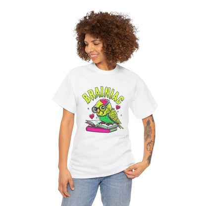 Brainiac Zombie Budgie Unisex Heavy Cotton Tee | Geeky Halloween Apparel